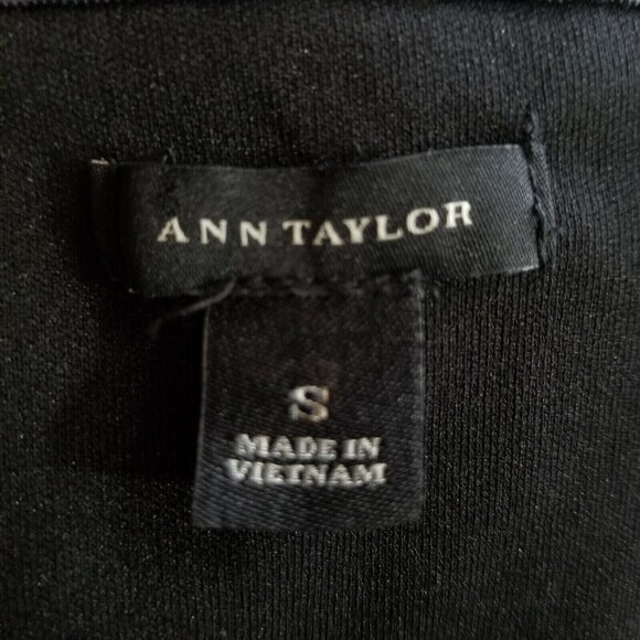 Ann Taylor Top Black S eyelash Fringe Lace Scalloped Crochet Tiered Sleeveless - Picture 6 of 6